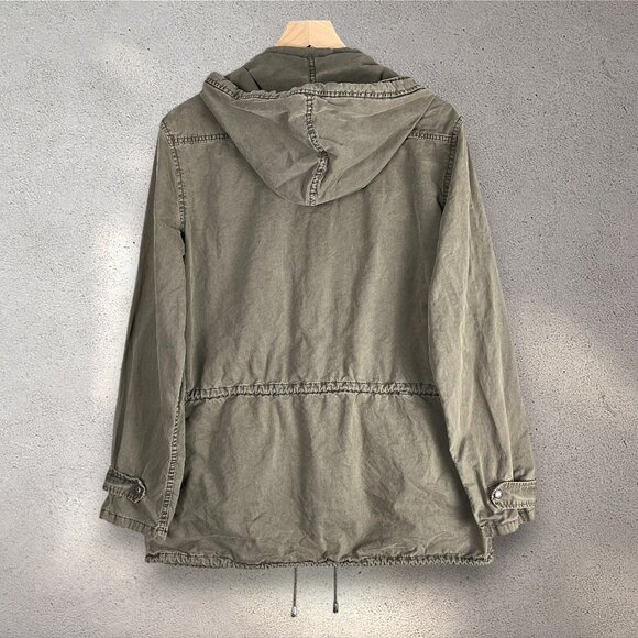 BUFFALO David Bitton Military Utility Jacket Women’s M Green Y2K Twilight Grunge - Picture 4 of 9